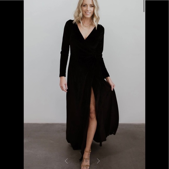 baltic born Dresses & Skirts - NWT Baltic Born Velvet Wrap Maxi Dress black medium